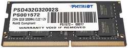 Оперативная память Patriot DDR4 32GB 3200MHz SO-DIMM (PSD432G32002S)