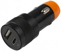 Автомобильное зарядное устройство -LINE Tech AC-20 1xUSB + USB Type-C 3A (УТ000021673)