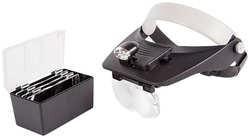Бинокуляр монтажный Rexant 1,2х, 1,8х, 2,5х, 3,5х с 2 х LED подсветкой (12-0402)