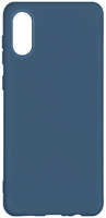 Чехол DF для Samsung Galaxy A02, силикон с микрофиброй, синий (sOriginal-27)