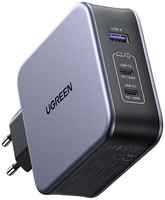 Сетевое зарядное устройство с кабелем UGREEN 2хUSB-C + USB 3.0 140W + кабель 2m (CD289)
