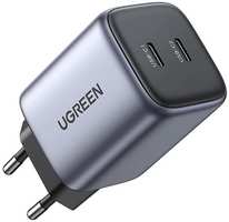 Сетевое зарядное устройство UGREEN 2хUSB-C 45W Grey (CD294)