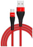 Кабель TFN Forza, microUSB, 1m Red/Black (TFN-CFZMICUSB1MRD)