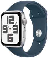 Смарт-часы Apple Watch SE 2023 40mm Silver Aluminum Case with Storm Blue Sport Band, размер S / M