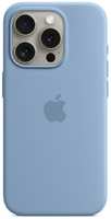 Чехол Apple Silicone Case with MagSafe для iPhone 15 Pro Winter Blue (MT1L3)