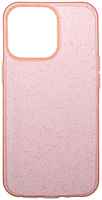 Чехол Deppa Chic для Apple iPhone 13 Pro, розовый / прозрачный / серебристые блестки (87926)