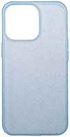Чехол Deppa Chic для Apple iPhone 13 Pro, голубой / прозрачный / серебристые блестки (87924)