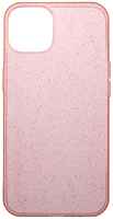 Чехол Deppa Chic для Apple iPhone 13, розовый / прозрачный / серебристые блестки (87929)