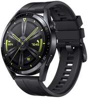 Смарт-часы HUAWEI Watch GT 3 Black Stainless Steel / Black Fluoroelastomer (JPT-B29)
