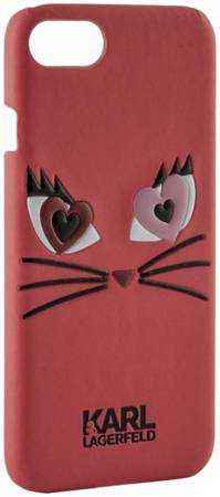 Чехол-крышка Karl Lagerfeld ″Коты″ для Apple iPhone 6/6S, кожзам / пластик, красный (Soft Case) 9252129
