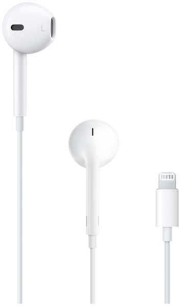 Проводная гарнитура Apple EarPods с разъёмом Lightning, белая (MMTN2)