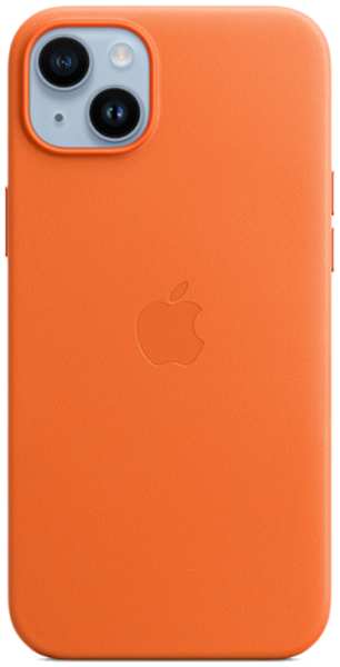 Чехол-крышка Apple MagSafe для iPhone 14 Plus, кожа, оранжевый (MPPF3) 92805404