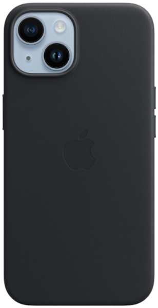 Чехол-крышка Apple MagSafe для iPhone 14, кожа, черный (MPP43) 92809745