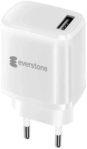 Зарядное устройство сетевое Everstone EV-AC-USBA10 USB 2A, белое 92814135