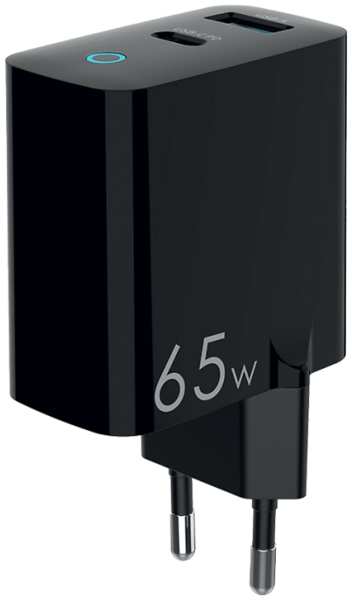 Зарядное устройство сетевое Everstone EV-AC-PD65QC Type-C, черный (GaN) 92814139