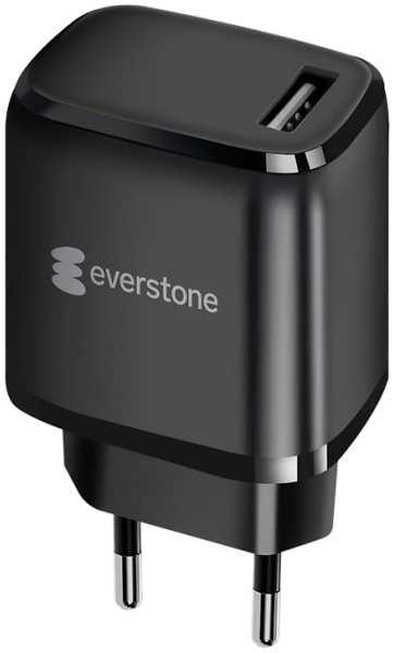 Зарядное устройство сетевое Everstone EV-AC-USBA10 USB 2A, черное 92814156