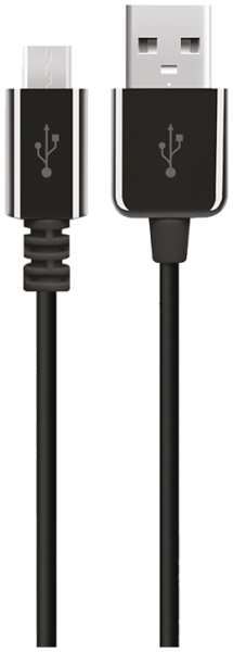 Кабель Everstone micro-USB 1м EV-CAB-MICUSB-1-RND-Black, черный 92816432