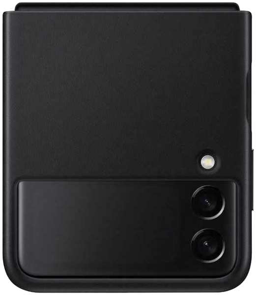 Чехол-крышка Samsung EF-VF711LBEGRU для Z Flip3, кожа, черный 92820048
