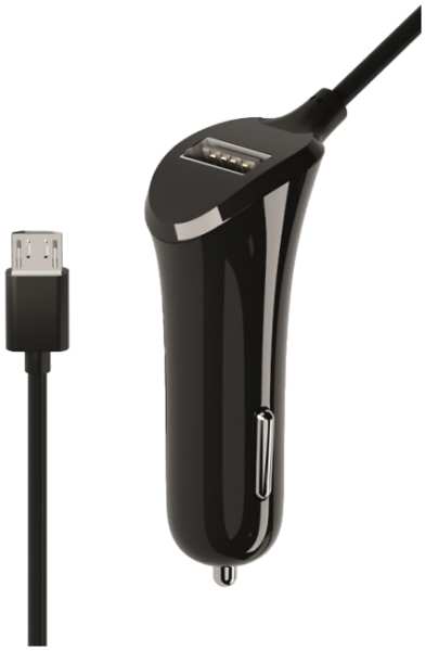 Зарядное устройство автомобильное Everstone ES-CCH-003 micro-USB + USB порт, черное 92820398