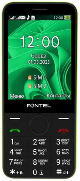Телефон Fontel FP320 черно-зеленый 92834745