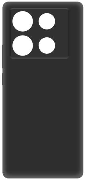 Чехол-крышка Krutoff для Infinix Note 40, термополиуретан, черный 92836050