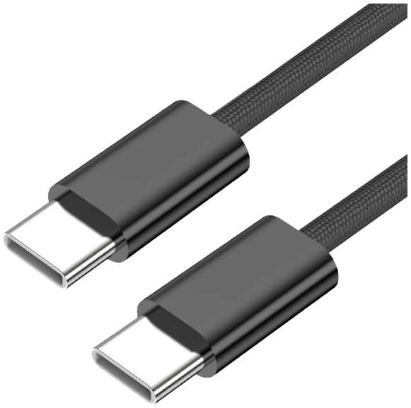 Кабель Stellarway USB-C/USB-C 3А 1м нейлоновый, черный