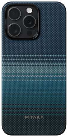 Чехол-крышка Pitaka для iPhone 15 Pro (KI1501MO), кевлар, синий 92836833