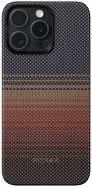 Чехол-крышка Pitaka для iPhone 15 Pro (KI1501SU), кевлар, коричневый 92836834