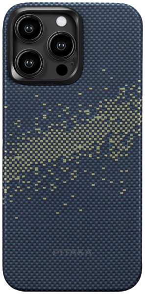 Чехол-крышка Pitaka для iPhone 15 Pro (KI1501PMYG), кевлар, синий 92836836