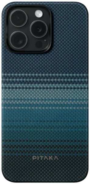 Чехол-крышка Pitaka для Apple iPhone 15 Pro Max (KI1501MOM), кевлар, синий 92836897