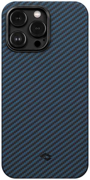 Чехол-крышка Pitaka для iPhone 14 Pro, кевлар, черно-синий 92838122