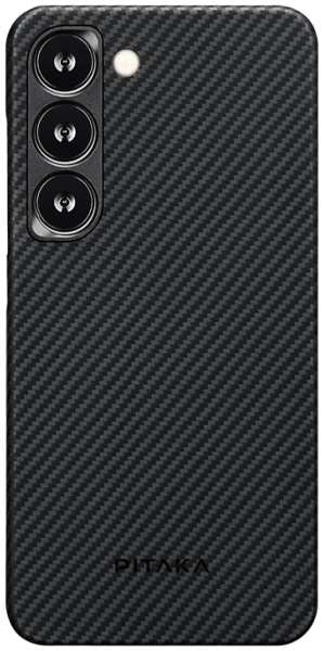 Чехол-крышка Pitaka для Samsung S23, кевлар, черно-серый 92838129