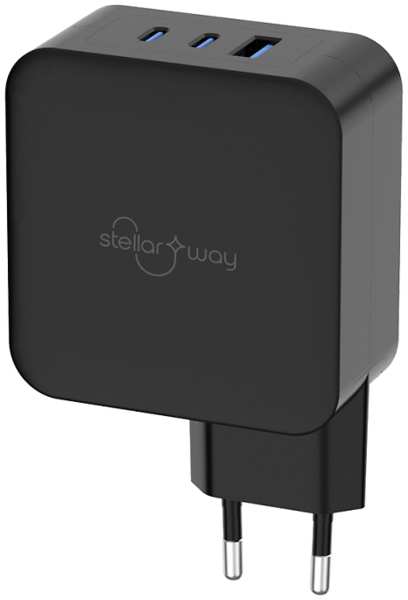 Зарядное устройство сетевое Stellarway USB-A/2С PD 100W, черный 92838602