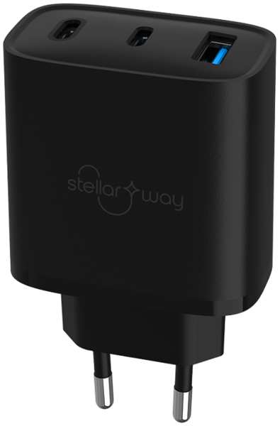 Зарядное устройство сетевое Stellarway USB-A/2С PD 45W, черный 92838615