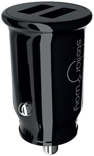 Зарядное устройство автомобильное Stellarway USB-A/A 12W/18W QC , черное 92838626
