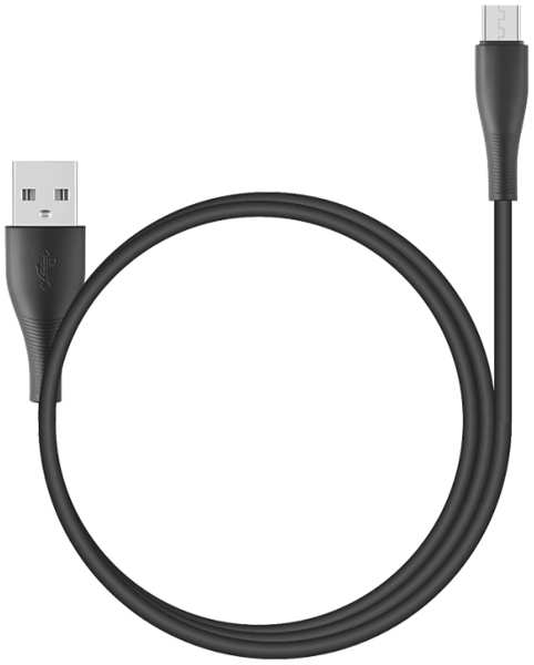Кабель Stellarway USB A/Micro USB, 2,4А, 1м, нейлоновый, черный 92838642