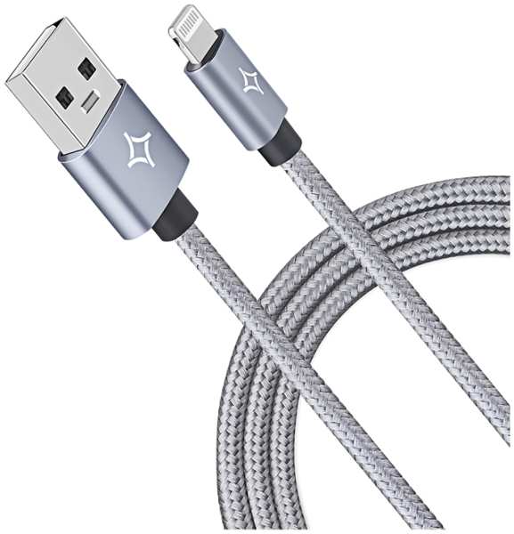 Кабель Stellarway USB A/Lightning 2,4А 1м, серый 92838855