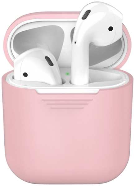 Чехол Deppa для футляра наушников Apple AirPods, силикон, розовый 92840251