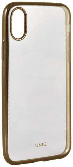 Чехол-крышка Uniq Glacier Glitz для iPhone XS Max, полиуретан, золотистый 92840344