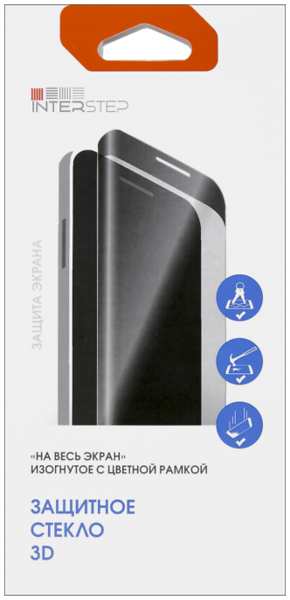 Защитное стекло InterStep для iPhone 8+ 3D Full Glue (белое) 92841366