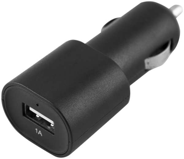 Зарядное устройство автомобильное Bron microUSB/USB 1A, черное