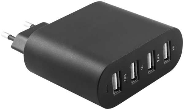 Зарядное устройство сетевое Bron 6.8А (4 USB- разъема)