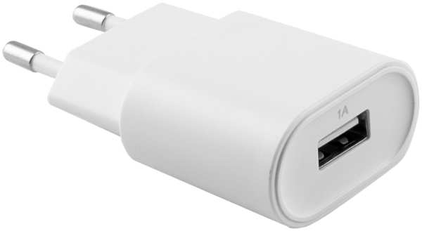 Зарядное устройство сетевое Bron 1А USB, белое