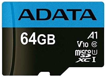 Карта памяти ADATA MicroSD XC 64 ГБ class 10 (10 A1 V10 UHS-I U1) 92863261