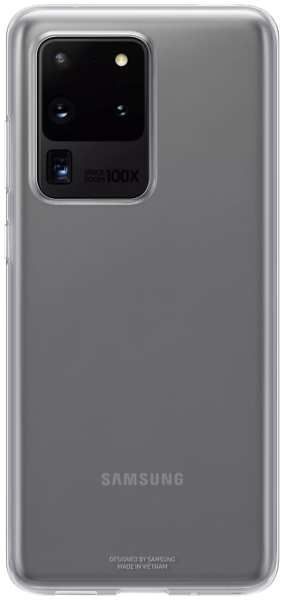 Чехол-крышка Samsung EF-QG988TTEGRU для Galaxy S20 Ultra, полиуретан, прозрачный 92865156