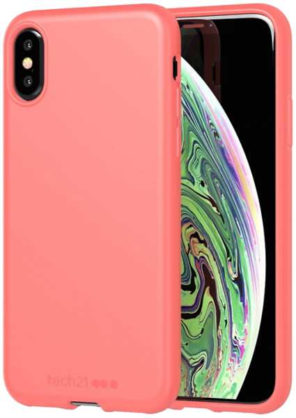 Чехол-крышка Tech21 Studio Colour для iPhone X / XS, полиуретан, коралловый 92866204