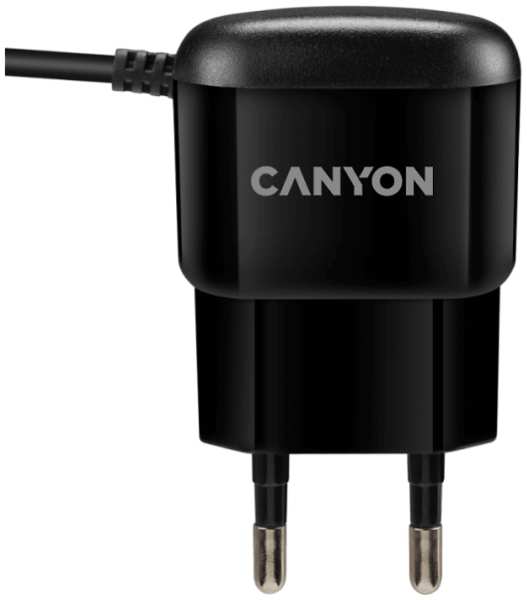 Зарядное устройство сетевое Canyon CNE-CHA044B Wall Charger MicroUSB (черное) 92870644