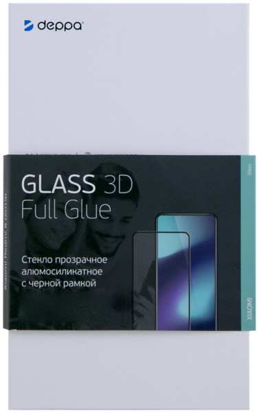Защитное стекло Deppa для Samsung Galaxy M21 3D Full Glue (черная рамка)