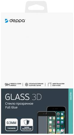 Защитное стекло Deppa для Huawei P40 Lite 3D Full Glue (черная рамка)