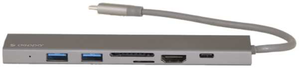 Переходник Deppa USB-C 7в1, белый